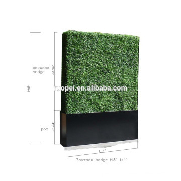 Outdoor privacy hedge faux boxwood hedge